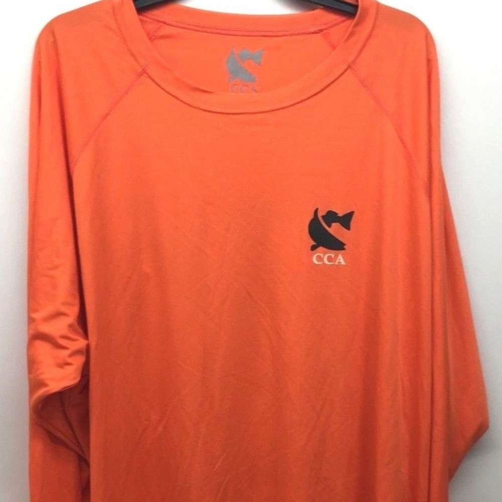 CCA Men's Long Sleeve Orange T-Shirt Sz 3XL